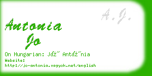 antonia jo business card